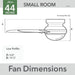 44 in. Low Pro Ceiling Fan, Brushed Nickel Ceiling Fan, Hugger Ceiling Fans-8-ErisView