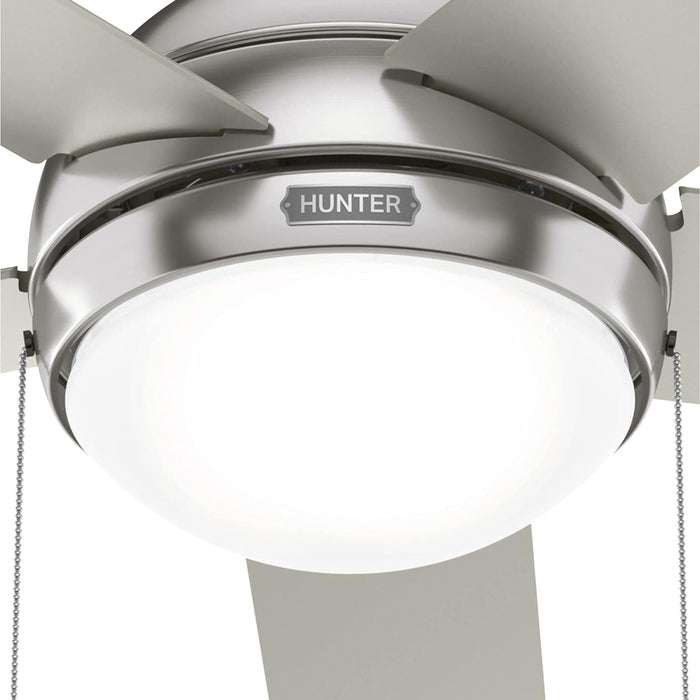 44 in. Low Pro Ceiling Fan, Brushed Nickel Ceiling Fan, Hugger Ceiling Fans-9-ErisView