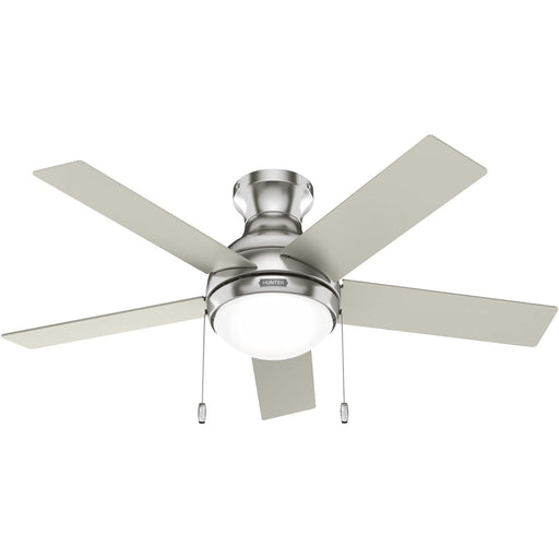 44 in. Low Pro Ceiling Fan, Brushed Nickel Ceiling Fan, Hugger Ceiling Fans-1-ErisView