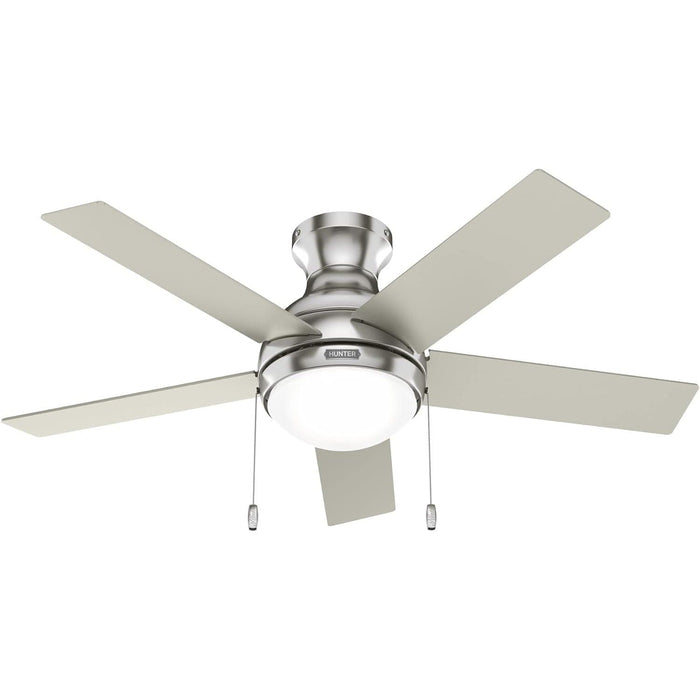 44 in. Low Pro Ceiling Fan, Brushed Nickel Ceiling Fan, Hugger Ceiling Fans-1-ErisView