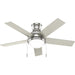 44 in. Low Pro Ceiling Fan, Brushed Nickel Ceiling Fan, Hugger Ceiling Fans-1-ErisView