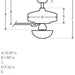 44 in. Low Profile White Ceiling Fan with Remote, LED Mini Quiet Ceiling Fan, Energy Saving Ceiling Fans, Hugger Ceiling Fans-9-ErisView