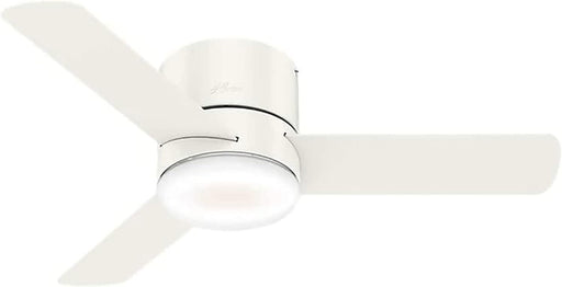 44 in. Low Profile White Ceiling Fan with Remote, LED Mini Quiet Ceiling Fan, Energy Saving Ceiling Fans, Hugger Ceiling Fans-1-ErisView
