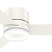 44 in. Low Profile White Ceiling Fan with Remote, LED Mini Quiet Ceiling Fan, Energy Saving Ceiling Fans, Hugger Ceiling Fans-1-ErisView