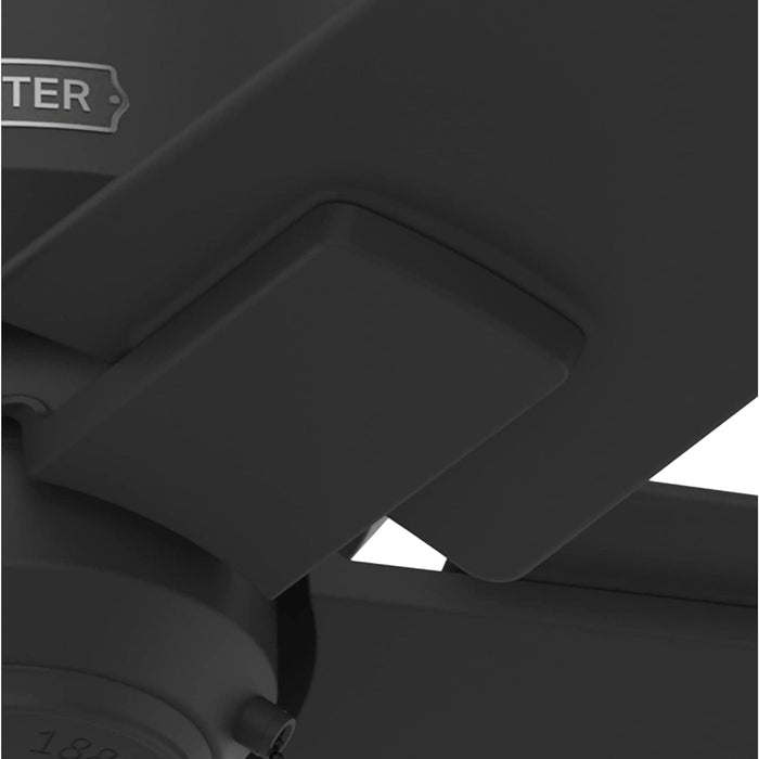 44 in. Matte Black Ceiling Fan, Ceiling Hugger Ceiling Fans, Short Blade Ceiling Fan-10-ErisView