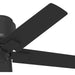 44 in. Matte Black Ceiling Fan, Ceiling Hugger Ceiling Fans, Short Blade Ceiling Fan-12-ErisView