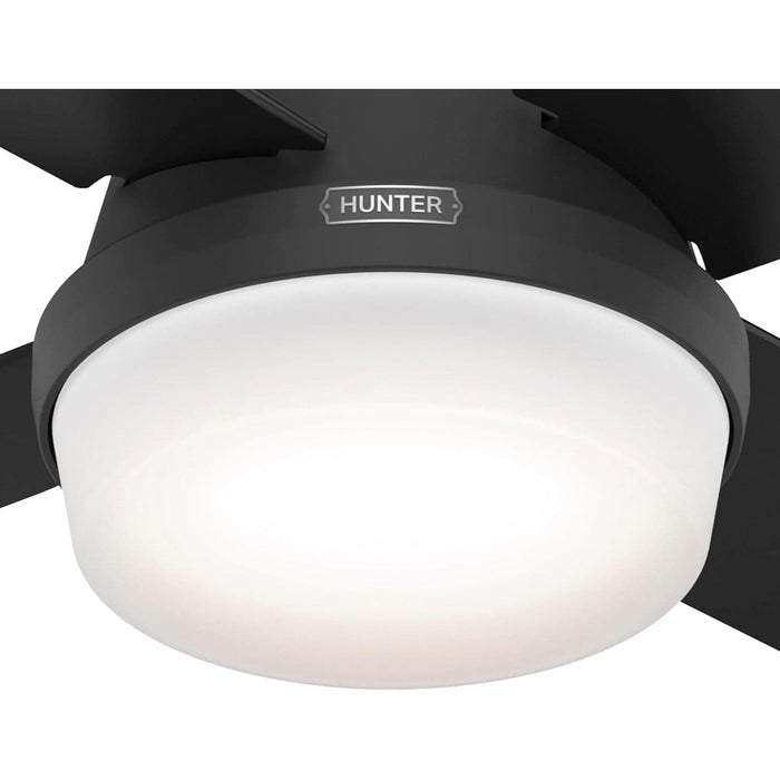 44 in. Matte Black Ceiling Fan, Metal Ceiling Fans, Black Fan with Light-7-ErisView