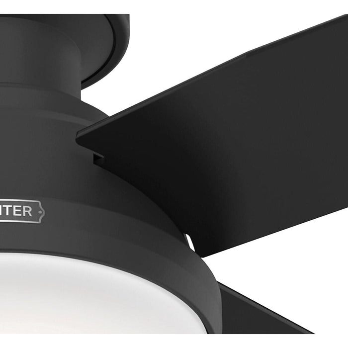 44 in. Matte Black Ceiling Fan, Metal Ceiling Fans, Black Fan with Light-8-ErisView