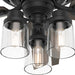 44 in. Matte Black Ceiling Fan with LED Light Kit and Handheld Remote, Hugger Ceiling Fan with Light-6-ErisView