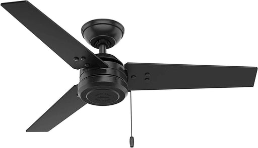 44 in. Matte Black Outdoor Fan, Outdoor Ceiling Fans with Pull Chain, Exterior Ceiling Fans-1-ErisView
