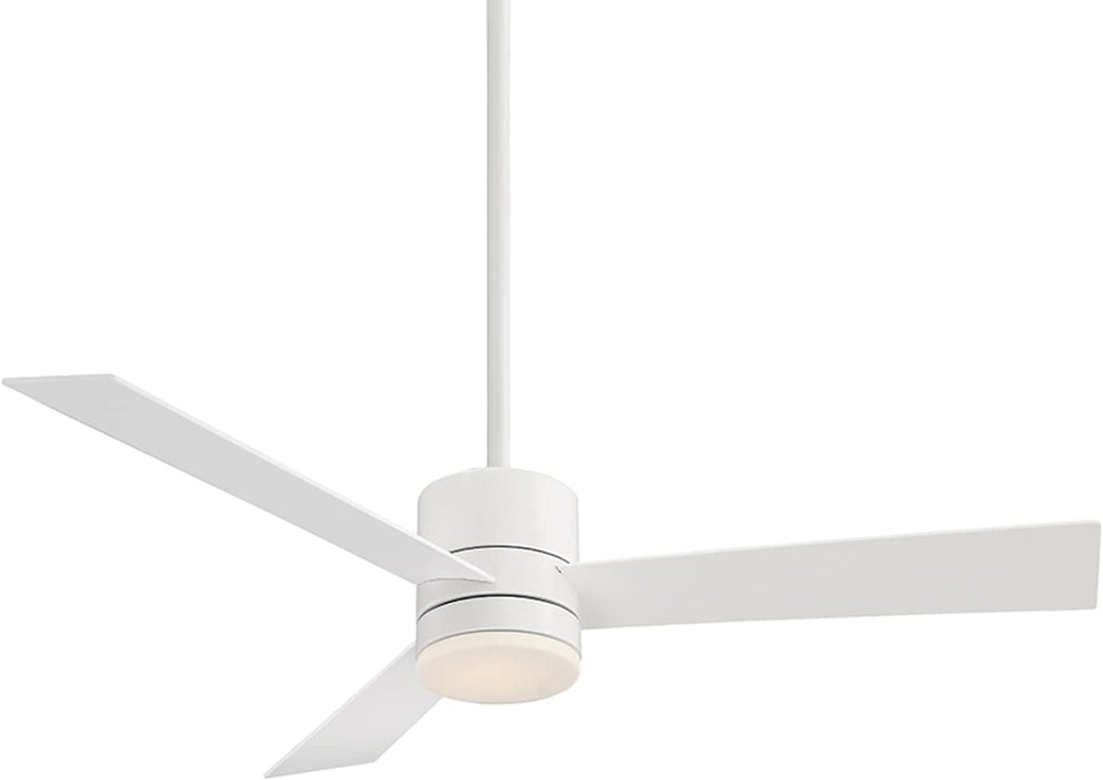 44 in. Matte White Ceiling Fan with LED Light and Remote, Indoor and Outdoor Smart Fans, 3 Blade Ceiling Fan, Works with Alexa and Ios Or android APP-10-ErisView