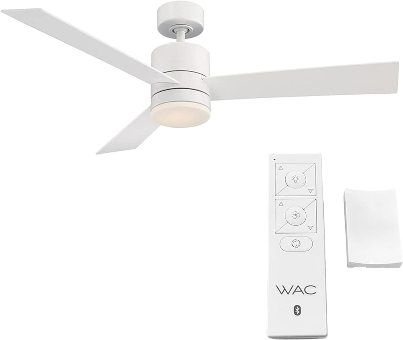 44 in. Matte White Ceiling Fan with LED Light and Remote, Indoor and Outdoor Smart Fans, 3 Blade Ceiling Fan, Works with Alexa and Ios Or android APP-11-ErisView