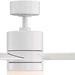 44 in. Matte White Ceiling Fan with LED Light and Remote, Indoor and Outdoor Smart Fans, 3 Blade Ceiling Fan, Works with Alexa and Ios Or android APP-12-ErisView