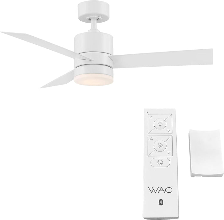 44 in. Matte White Ceiling Fan with LED Light and Remote, Indoor and Outdoor Smart Fans, 3 Blade Ceiling Fan, Works with Alexa and Ios Or android APP-2-ErisView