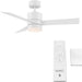 44 in. Matte White Ceiling Fan with LED Light and Remote, Indoor and Outdoor Smart Fans, 3 Blade Ceiling Fan, Works with Alexa and Ios Or android APP-2-ErisView