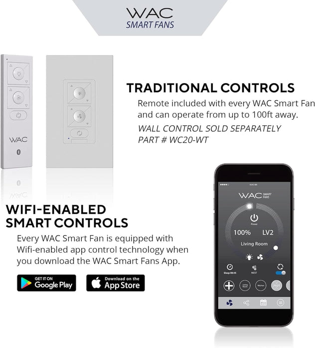 44 in. Matte White Ceiling Fan with LED Light and Remote, Indoor and Outdoor Smart Fans, 3 Blade Ceiling Fan, Works with Alexa and Ios Or android APP-5-ErisView