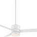 44 in. Matte White Ceiling Fan with LED Light and Remote, Indoor and Outdoor Smart Fans, 3 Blade Ceiling Fan, Works with Alexa and Ios Or android APP-1-ErisView