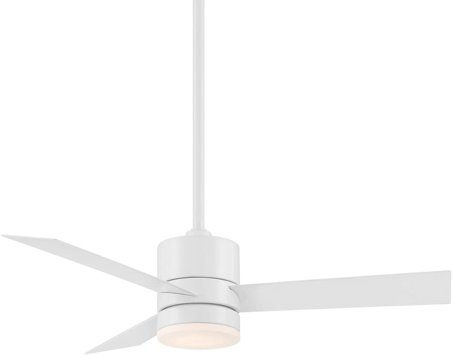 44 in. Matte White Ceiling Fan with LED Light and Remote, Indoor and Outdoor Smart Fans, 3 Blade Ceiling Fan, Works with Alexa and Ios Or android APP-1-ErisView