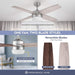 44 in. Modern Indoor Ceiling Fan and Light Remote Control, Reversible Fan in Winter Summer-2-ErisView