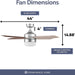 44 in. Modern Indoor Ceiling Fan and Light Remote Control, Reversible Fan in Winter Summer-6-ErisView