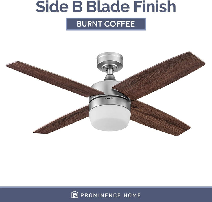 44 in. Modern Indoor Ceiling Fan and Light Remote Control, Reversible Fan in Winter Summer-7-ErisView