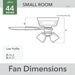44 in. Noble Bronze Ceiling Fan, Low Profile Indoor Ceiling Fan with LED Light and Pull Chain, Hugger Ceiling Fans-5-ErisView
