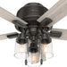 44 in. Noble Bronze Ceiling Fan, Low Profile Indoor Ceiling Fan with LED Light and Pull Chain, Hugger Ceiling Fans-6-ErisView