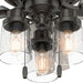 44 in. Noble Bronze Ceiling Fan, Low Profile Indoor Ceiling Fan with LED Light and Pull Chain, Hugger Ceiling Fans-7-ErisView