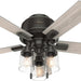 44 in. Noble Bronze Ceiling Fan, Low Profile Indoor Ceiling Fan with LED Light and Pull Chain, Hugger Ceiling Fans-1-ErisView