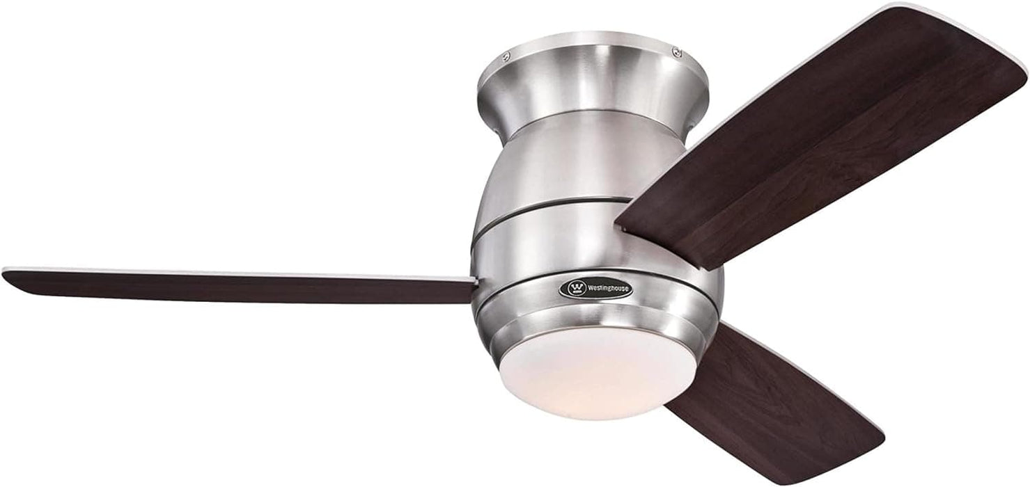 44 in. Oil Rubbed Bronze Ceiling Fan, Indoor Outdoor Ceiling Fan with Remote, Ceiling Fans for Low Ceiling with LED Light Kit and Frosted Opal Glass-4-ErisView