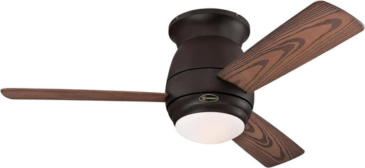 44 in. Oil Rubbed Bronze Ceiling Fan, Indoor Outdoor Ceiling Fan with Remote, Ceiling Fans for Low Ceiling with LED Light Kit and Frosted Opal Glass-1-ErisView