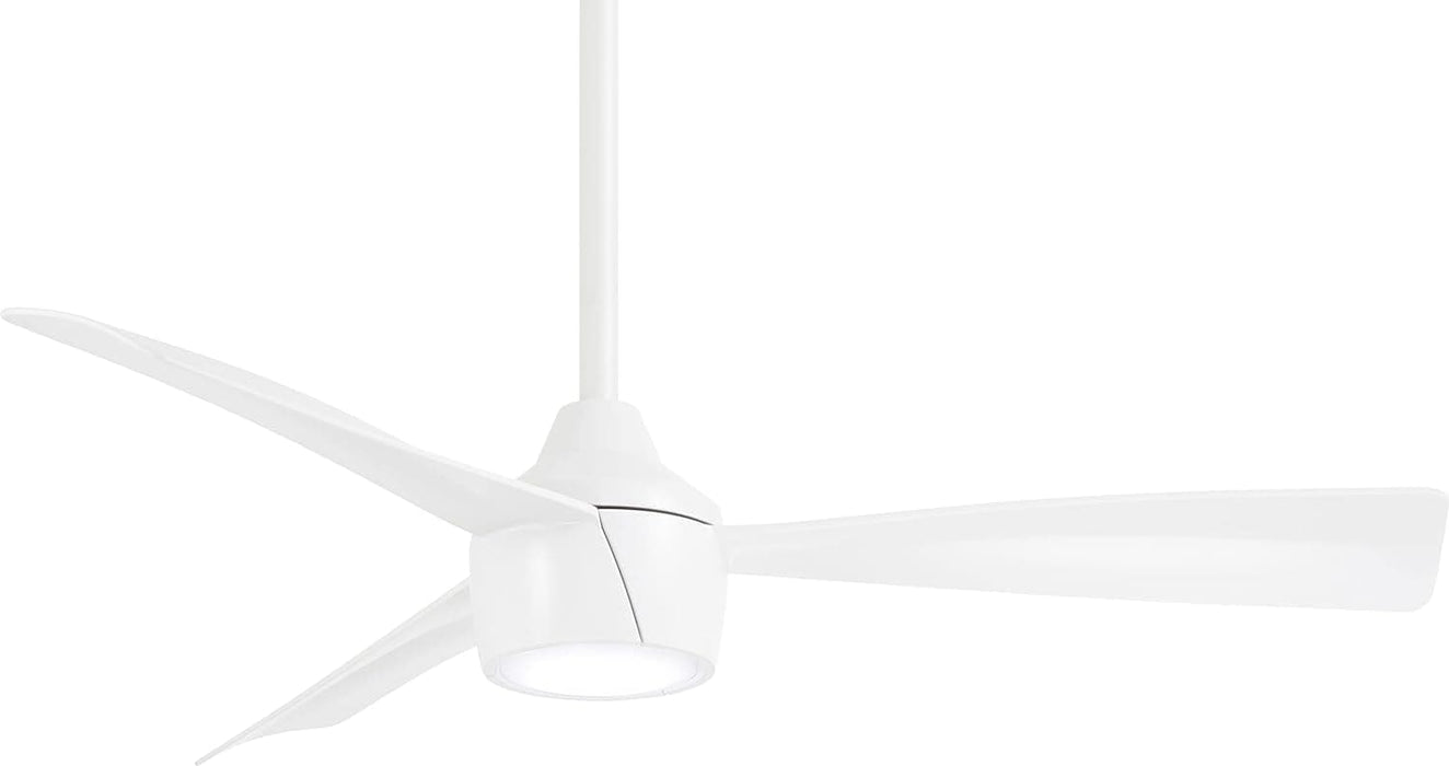 44 in. Outdoor LED Ceiling Fan and Light, White Outdoor Ceiling Fans with Light-1-ErisView