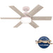 44 in. Pink Ceiling Fan, Ceiling Hugger Ceiling Fans, Cooling Ceiling Fan-2-ErisView
