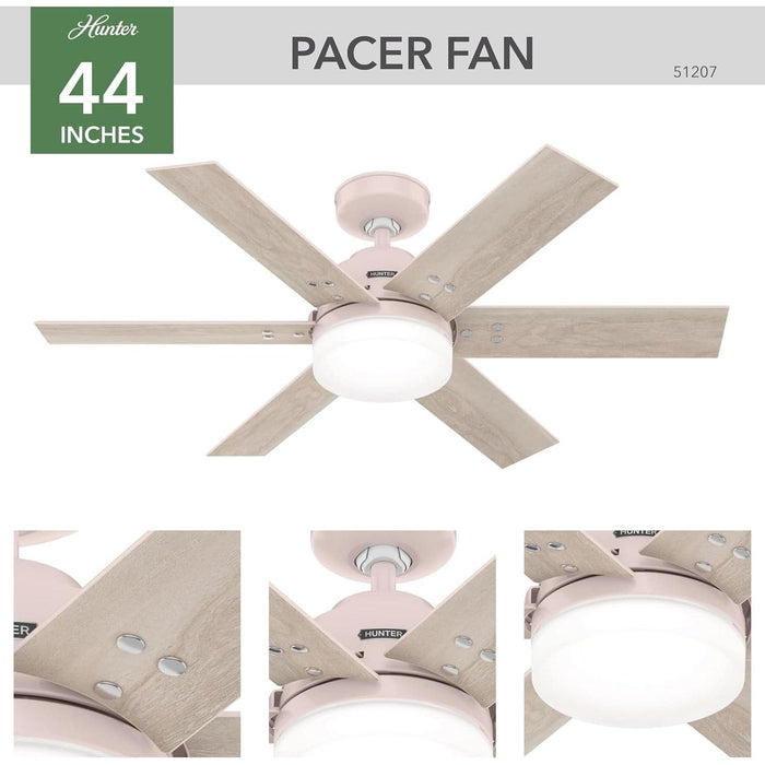 44 in. Pink Ceiling Fan, Ceiling Hugger Ceiling Fans, Cooling Ceiling Fan-3-ErisView