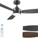 44 in. Small Outdoor Ceiling Fan with Light and Remote, Reversible Dimmable Noiseless Ceiling Fan, Black Indoor Outdoor Ceiling Fans-1-ErisView
