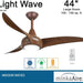 44 in. Unique Ceiling Fans with Lights and Remote Control, Brown Ceiling Fan-4-ErisView