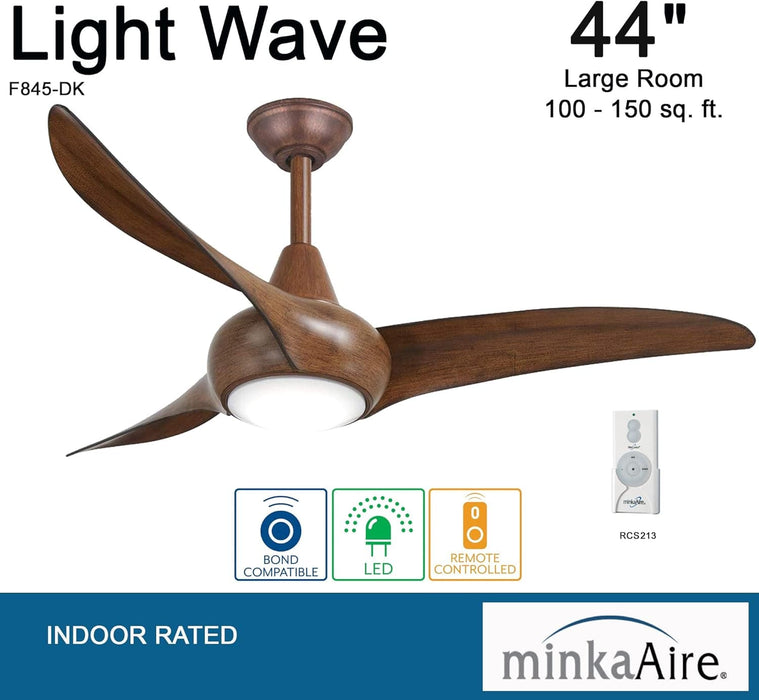44 in. Unique Ceiling Fans with Lights and Remote Control, Brown Ceiling Fan-4-ErisView