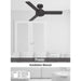 44 in. White Ceiling Fan NO Light, Matte White Ceiling Fan with Wall Control, Hugger Ceiling Fans-12-ErisView