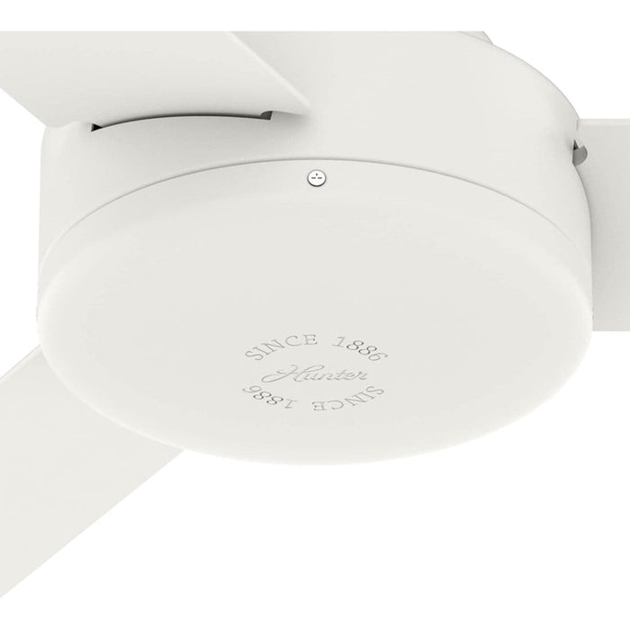 44 in. White Ceiling Fan NO Light, Matte White Ceiling Fan with Wall Control, Hugger Ceiling Fans-8-ErisView