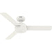 44 in. White Ceiling Fan NO Light, Matte White Ceiling Fan with Wall Control, Hugger Ceiling Fans-1-ErisView