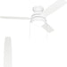 44 in. White Flush Mount Ceiling Fan with LED Light, Pull Chain, Quiet Reversible Ceiling Fan Summer Winter, Low Profile Ceiling Fan -1-ErisView