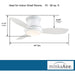 44 in. White Flush Mount Ceiling Fan with Light Remote Control, LED Fan Light-3-ErisView