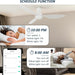44 in. White Flush Mount Indoor Ceiling Fan, Glam Ceiling Fan, Smart Fans with Remote Voice Google Assistant Alexa Siri Shortcut Control-12-ErisView