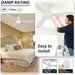 44 in. White Flush Mount Indoor Ceiling Fan, Glam Ceiling Fan, Smart Fans with Remote Voice Google Assistant Alexa Siri Shortcut Control-15-ErisView