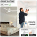 44 in. White Flush Mount Indoor Ceiling Fan, Glam Ceiling Fan, Smart Fans with Remote Voice Google Assistant Alexa Siri Shortcut Control-7-ErisView