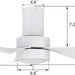 44 in. White Flush Mount Indoor Ceiling Fan, Glam Ceiling Fan, Smart Fans with Remote Voice Google Assistant Alexa Siri Shortcut Control-9-ErisView