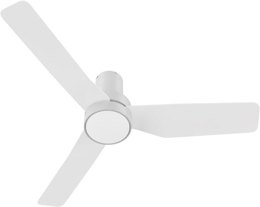 44 in. White Flush Mount Indoor Ceiling Fan, Glam Ceiling Fan, Smart Fans with Remote Voice Google Assistant Alexa Siri Shortcut Control-1-ErisView