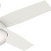 44 in. White Indoor Ceiling Fan with LED Light and Remote Control, Hugger Ceiling Fan with Light-11-ErisView