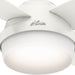 44 in. White Indoor Ceiling Fan with LED Light and Remote Control, Hugger Ceiling Fan with Light-7-ErisView