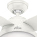 44 in. White Indoor Ceiling Fan with LED Light and Remote Control, Hugger Ceiling Fan with Light-9-ErisView